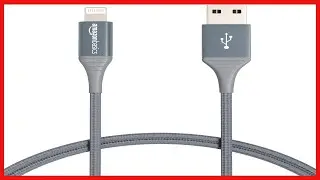 Amazon Basics iPhone Charger Cable, Nylon USB A to Lightning, MFi Certified, for Apple iPhone, iPad,
