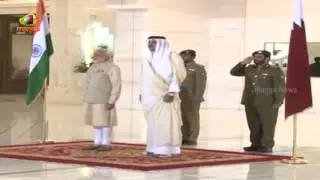 PM Modi Recieves Grand Ceremonial Welcome At Emiri Diwan | Doha | Modi Qatar Tour | Mango News
