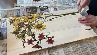 DIY mixed media wooden sign