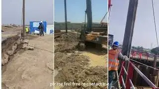 High pressure water jet drilling assisted pile piling and pulling machine
