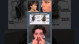 EASY exercise to get slim nose. #short #viral #trending