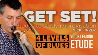 Jazz Trombone Blues Etude Voice Leading Style! (Nick Finzer)
