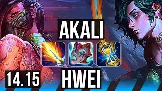 AKALI vs HWEI (MID) | 9/3/15, 600+ games, Dominating | VN Grandmaster | 14.15