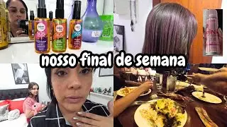FOMOS PASSEAR NO SHOPPING, COMEMOS FORA, DICAS DE PRODUTINHOS, FILHOTA AMOU O CABELO ROSA, LOOK!
