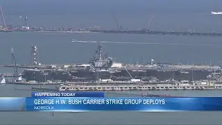 George H.W. Bush carrier group deploying from Norfolk