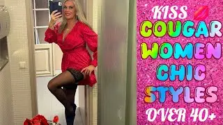 Cougar Women Fashion Over 40 | Natural Older Women | Timeless Glamour Looks #32