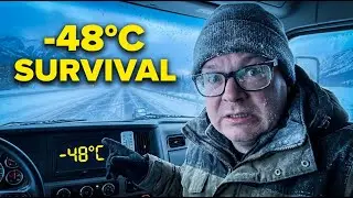 EXTREME COLD -48 WINDCHILL--- Real Life Trucking in Alberta Canada