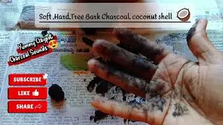 (ASMR😍🖤)Soft , Hard , Tree Bark Charcoal, Coconut Shell 🥥 Charcoals 