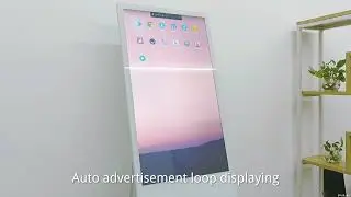 Floorstanding Bracket Foldable Android LCD Advertising Player Kiosk with Wheels