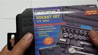 Benchmark 30 piece Metric /SAE socket set for 1/4 inch drive