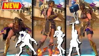 Sica Skin Fortnite (new Leaked Menace Female gladiator Skin) doing all Built-In Emotes!..
