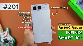 RAM 8 GB CUMA 900 RIBUAN! - Unboxing INFINIX SMART 10 PLUS + Gaming Test