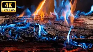🔥 Just 1 Click: 4K Fireplace for a Peaceful Night | Sound Therapy V1