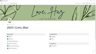 2023 Digital Journal (Notion Spread) + Free Template  || Love, Haz