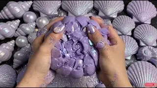 Crushing Giant Crystal Soap Seashell Crush and Chalk Crushing ASMR &ndash; Glittery Foam ASMR