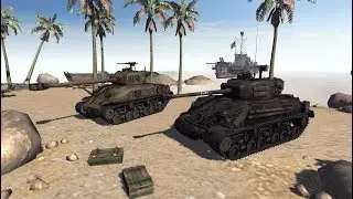 M-51 and Fury at Pacific Theater - Men of War Assault Squad 2 Gameplay