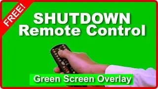 ✅REMOTE CONTROL Green Screen Overlay  TV Shutdown sequence Chroma Key With SOUND Link in Description