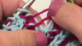 Picking up a dropped brioche stitch knitting video for fixing brioche