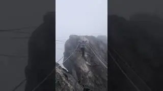 Carstensz Pyramid Tyrollean Traverse 2024🏔#explore #scary #travel #climb #carstensz