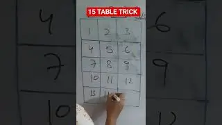 15 Table Trick Fun time mathstricks#mathpuzzle#maths#mathematics#tables#mathkeeda#shorts#shorts#yt🤩🤩