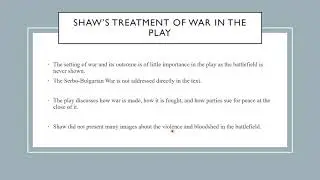 War in Arms and the Man by Dr. Marwa Ghazi Mohammed