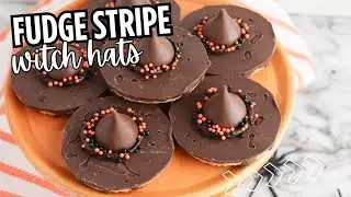 Fudge Stripe Witch Hats | Easy No-Bake Halloween Treats for Kids