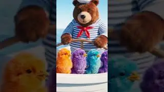 Chicks on a boat #chicks #rainbowchicks #animalshorts #cartoon #cute #funny #youtubeshorts #animals