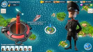 Boom Beach | DOOM CANNON UNLOCK! + HAMMERMAN ATTACKS!