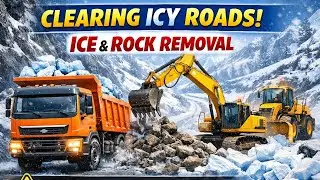 ❄️ Heavy Machine Road Clearing Gameplay | Truck, Loader & Excavator Work ❄️🚧 