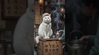 This Street Cat Became a Tea Shop Manager#cat #catpower #catshop #streetcatstory#catlovers #ai