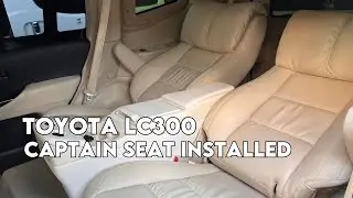 Installed Captain Seats with Center Console at the back of Toyota LC300 by Atoy Customs