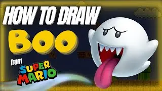 HOW TO DRAW BOO FROM SUPER MARIO #supermario #mariobros #supermariobros #supernes #nintendo #boo