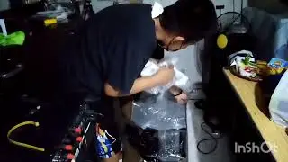 Unboxing Videoke player and TV rack