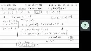 Computing the private key d in RSA Using the Extended Euclidian Algorithm