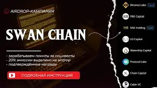 Airdrop-кампания от SWAN CHAIN - зарабатываем поинты = токены за соц.квесты. Пошаговая инструкция.