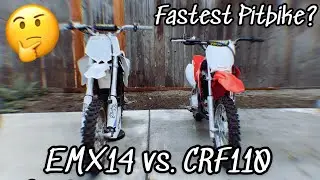 CRF110 VS EMX14 Which is Fastest? Pit Bike Showdown