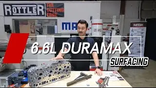How to Surface Cylinder Heads - 6.6l DURAMAX on Rottler S86A