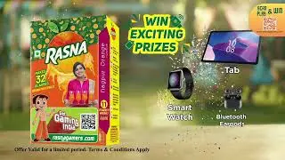 Win Smart Watches, Tablet and Bluetooth Earpods | Buy Rasna,Scan, Play & Win