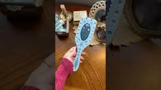 Painted hair brush DIY🩵