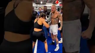 Jake Paul *BRUTAL* Body Shot Boxing Training With Amanda Serrano 😳🥊 #boxing #shorts
