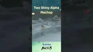 TWO SHINY ALPHA MACHOP #shorts #shinypokemonhunter #pokemonlegendsarceus #shinypokemon #pokemon