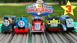 THOMAS AND FRIENDS THE GREAT RACE #3 TRACKMASTER FIERY FLYNN FIRE ENGINE Kids Playing Toy Trains