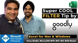 Super Cool FILTER Excel Tip Chandeep (Goodly) with Faraz Shaikh (ExcelExciting.com)