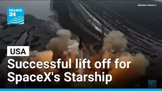 Latest launch of SpaceX's Starship successfully deploys 8 dummy satellites &bull; FRANCE 24 English