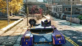SAINTS ROW - TANK Gameplay vs Max Rank Police Chase 4K ULTRA HD