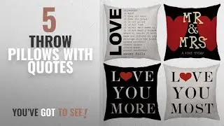 Top 10 Throw Pillows With Quotes [2018]: 4 Packs Valentines Quotes Throw Pillow Case Love Decorative