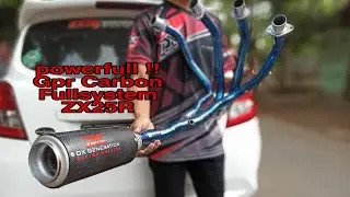 Knalpot Zx25r , Gpr Carbon Fullsystem Header Blue !