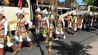 Hindu festival parade, near Ubud, Bali, Indonesia