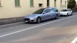 Maserati carro funebre per le strade di Belluno!!!