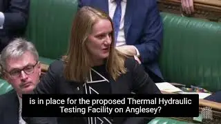 Treasury Questions | Thermal Hydraulic Facility | Virginia Crosbie MP